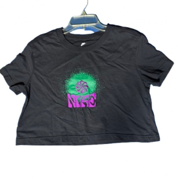 Nike Crop T-shirt Loose Fit Sz M - Picture 2 of 9